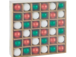 Weihnachtskugel-Set 36-teilig Ø 2 cm Mehrfarbig