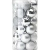 Weihnachtskugel-Set 30-teilig Silber
