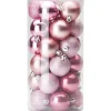 Weihnachtskugel-Set 30-teilig Rosa