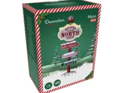 Weihnachts-Leuchtschild Nordpol 59 LEDs Bunt