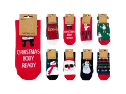 Weihnachtssocken Gestrickt Polyester 35 cm x 8 cm Mehrfarbig 8-fach Sortiert