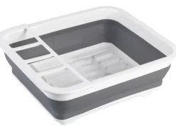 Wenko Geschirrabtropfständer faltbar Grau/Weiß