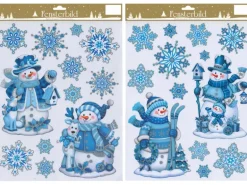 Winter-Fenster Dekoration - Fensterbilder Sortiert Blau/Weiß 41 x 29 cm