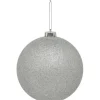 XXL-Weihnachtskugel Ø 20 cm Silber