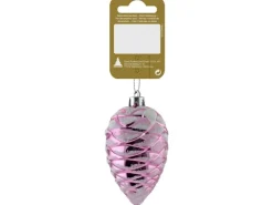 Zapfen Kunststoff mit Schnee 9 cm