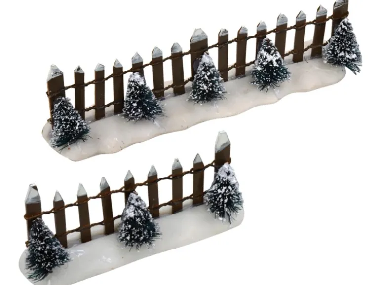 Zaun mit Bäumen 2 -teilig L13 x B3 x H4 cm